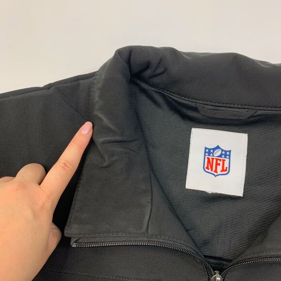 NFL Denver Broncos Jacket Mens XL Extra Large Black Full Zip Softshell Stretch - Picture 6 of 13